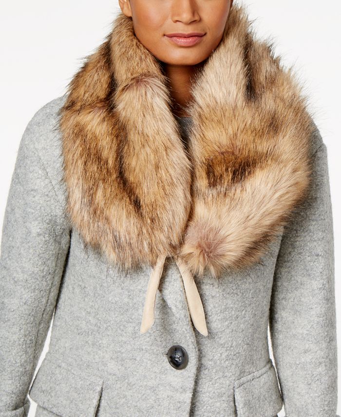 INC International Concepts I.N.C. FauxFur & Velvet Bow Stole, Created