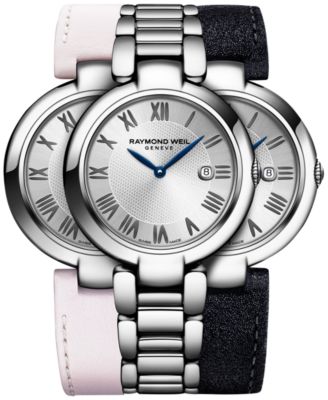 Raymond Weil - Women's Swiss Shine Stainless Steel Bracelet Watch 32mm with Interchangeable Repetto Leather Strap Set