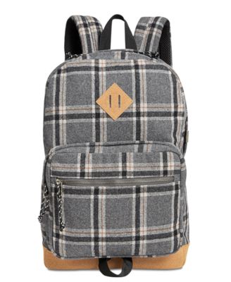 Steve Madden Men s Dome Plaid Classic Backpack Macy s