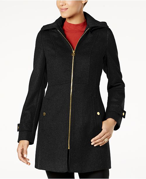 Michael Kors Petite ZipFront Walker Coat & Reviews Coats Petites