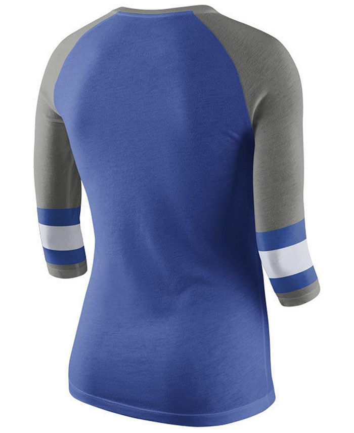 Nike Women's Kentucky Wildcats Team Stripe Logo Raglan T-Shirt ...