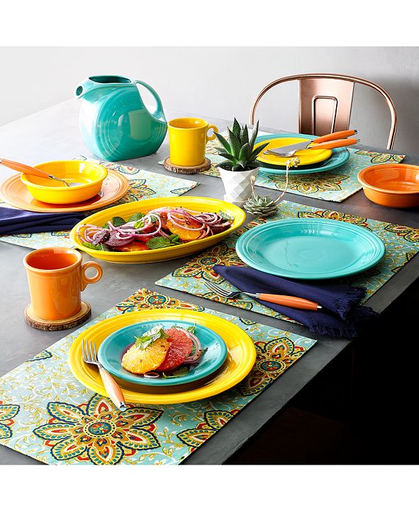 Fiesta Turquoise 13" Oval Platter & Reviews Serveware Dining Macy's