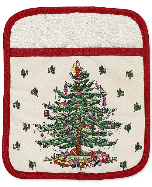Spode Christmas Tree Pot Holder Created For Macy S Reviews Kitchen Linens Kitchen Macy S