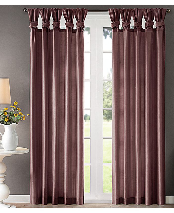 Madison Park Emilia Twist Tab Top Lined FauxSilk Window Panel, 50" x