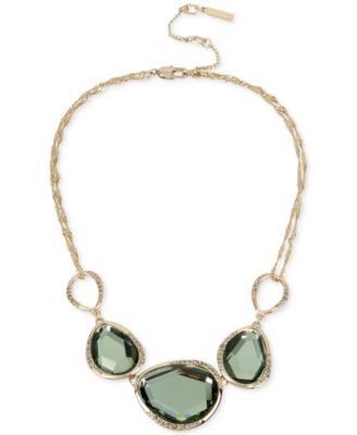 Kenneth Cole New York - Gold-Tone Black & Green Stone Statement Necklace