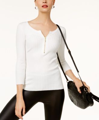 INC International Concepts - Zip-Front Sweater