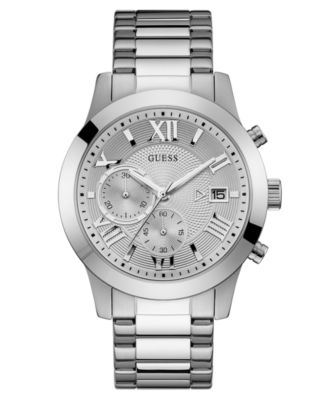 GUESS Men s Chronograph Stainless Steel Bracelet Watch 45mm Macy s