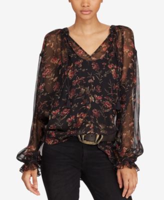 polo ralph lauren silk blouse