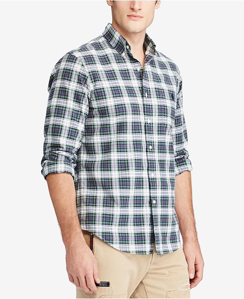 Polo Ralph Lauren Men's Iconic Plaid SlimFit Oxford Shirt & Reviews