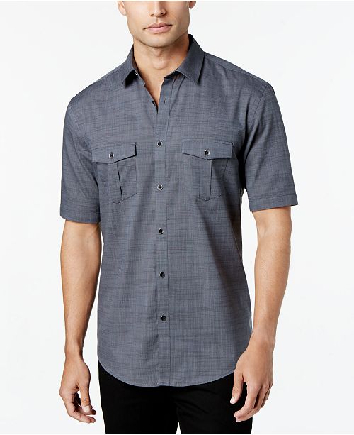 Alfani Men S Warren Textured Short Sleeve Shirt Created For Macy S