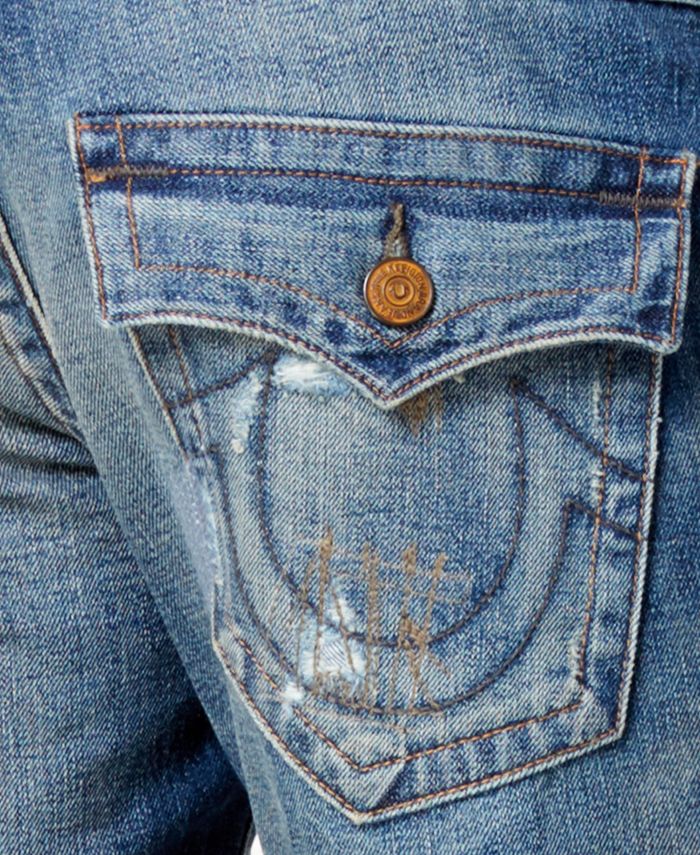 True Religion Men's Slim-Fit Ripped Jeans - Macy's