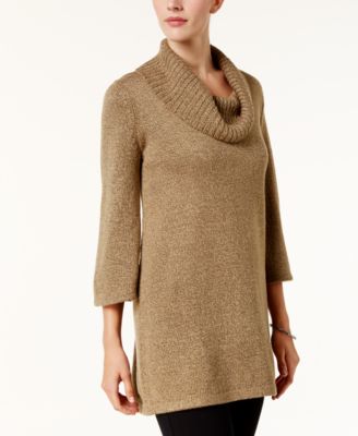Karen Scott - Cowl-Neck 3/4-Sleeve Sweater