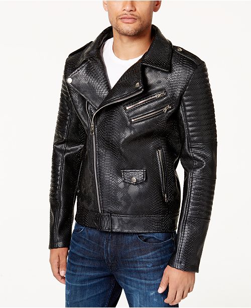 Reason Men's Faux-Leather Bomber Jacket - Coats & Jackets ... (500 x 613 Pixel)