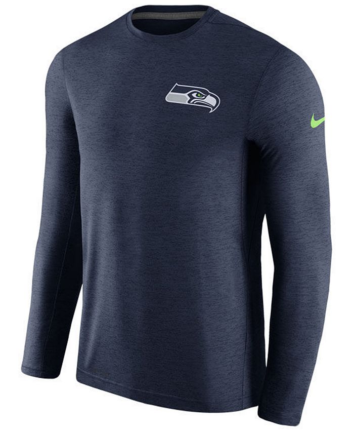 Nike Men's Seattle Seahawks Coaches Long Sleeve T-Shirt & Reviews ...
