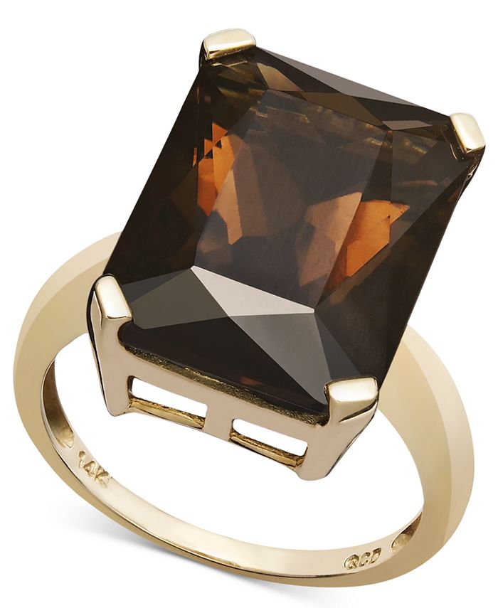 Macy's smoky top quartz ring