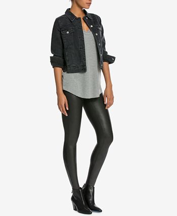 Spanx Black Faux Leather Leggings size XS - $45 - From Ana
