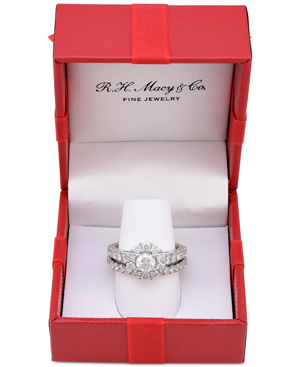 Marchesa Certified Diamond Bridal Set (2 ct. t.w.) in 18k Gold,or Rose Gold, Created for Macy's - White Gold