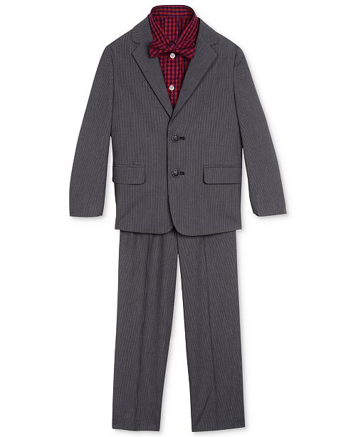 Nautica 4 Pc Suit Jacket Pants Shirt Bow Tie Set Toddler Boys