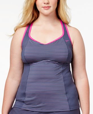 nike striped racerback bikini top