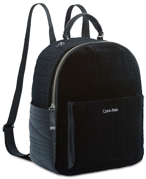 Calvin Klein Collaboration Quilted Velvet Backpack & Reviews Handbags