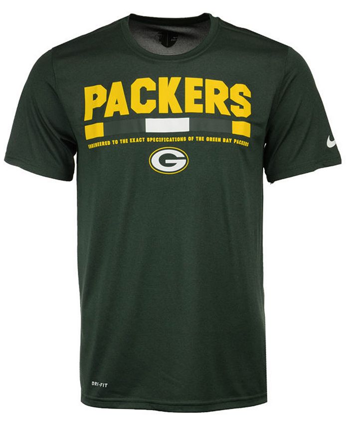Nike Men's Green Bay Packers Legend Staff T-Shirt - Macy's