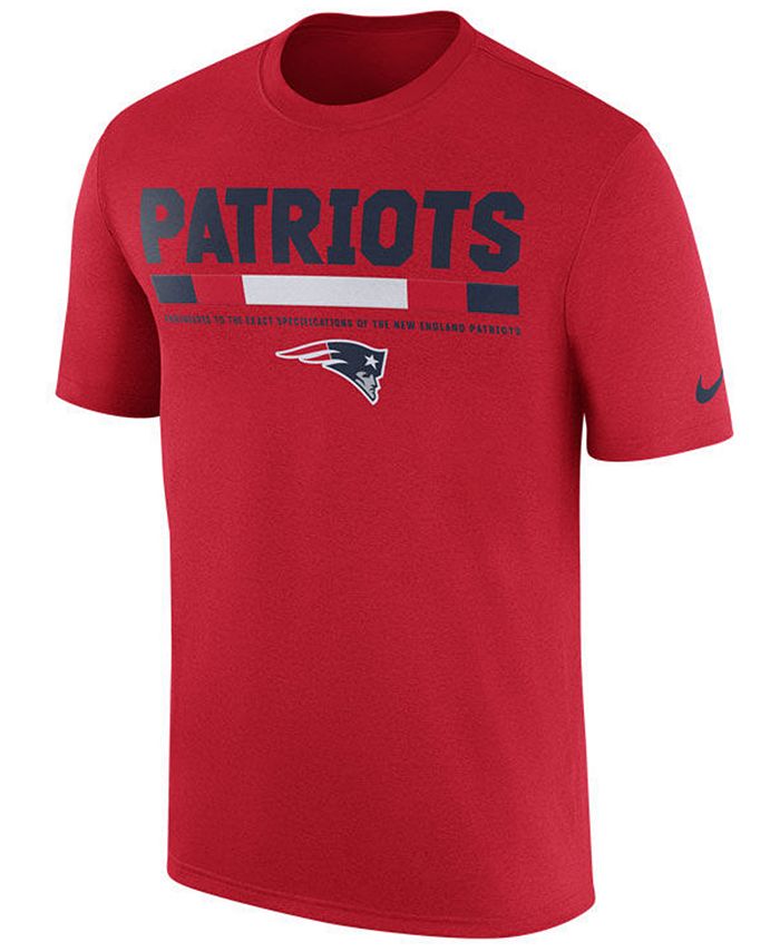 Nike Men's New England Patriots Legend Staff T-Shirt - Macy's