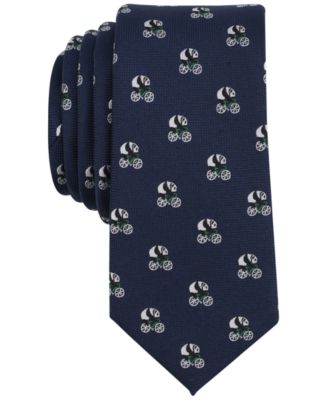 Bar III Men's Panda Conversational Skinny Tie, Created for Macy's - Macy's