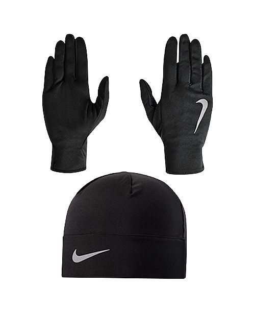 Nike Men's Running Beanie & Glove Set & Reviews Hats, Gloves