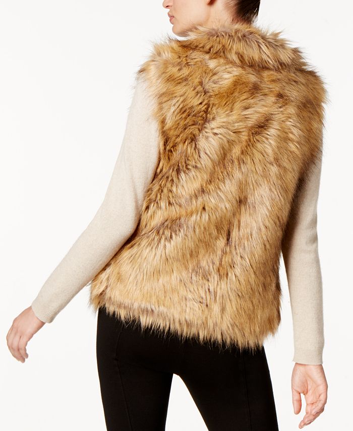 INC International Concepts I.N.C. Faux Fur Vest Created for