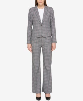 tommy hilfiger women's plaid blazer