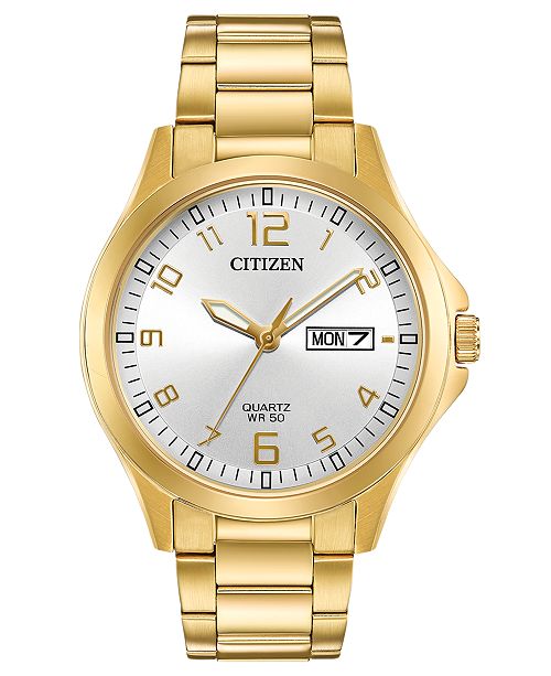 citizen gold watch and bracelet