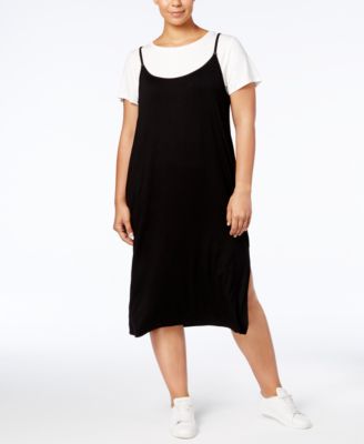 slip dress over t shirt