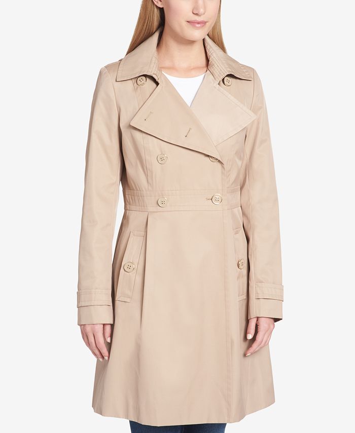 Tommy Hilfiger Double-Breasted Trench Coat & Reviews - Coats & Jackets ...