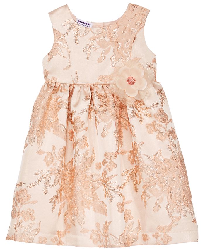 Blueberi Boulevard Floral Brocade Dress, Toddler Girls - Macy's