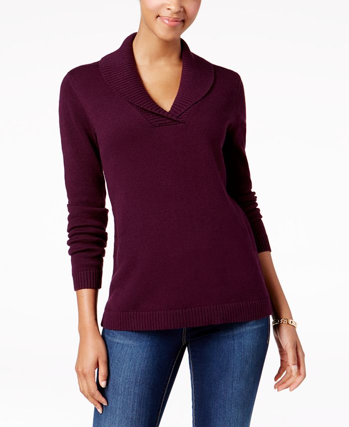 Macy's shawl collar sweater sales