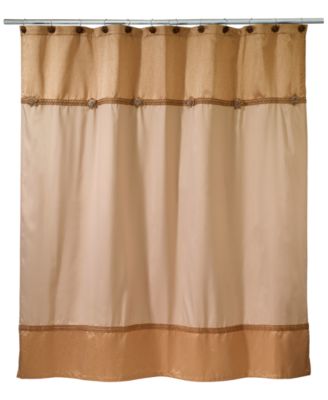 Avanti Braided Medallion Colorblocked Shower Curtain Collection Bedding