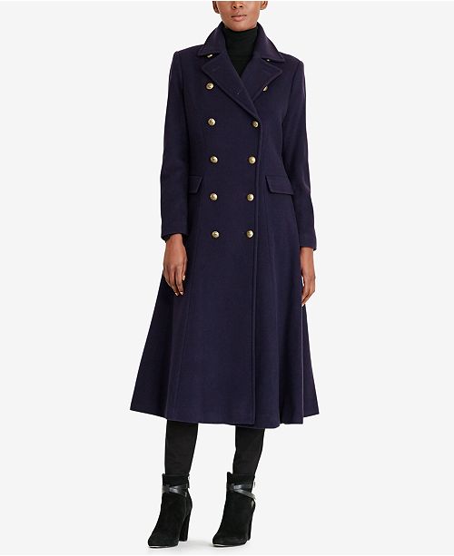 Lauren Ralph Lauren Wool-Cashmere Blend Maxi Coat & Reviews - Coats ...