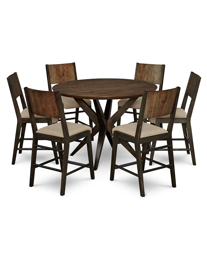 Furniture Ashton Round Pedestal Pub Dining Furniture, 7Pc. Set (Round