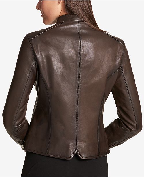 DKNY Leather Moto Jacket Coats Women Macy's