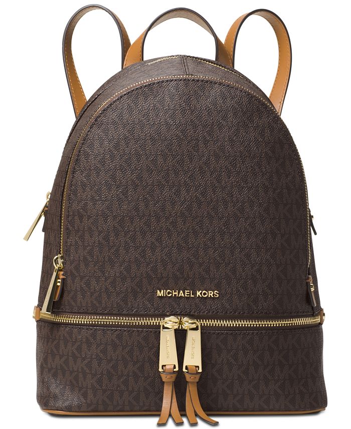 Michael Kors Signature Rhea Zip Medium Backpack & Reviews - Handbags ...