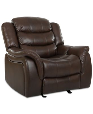 Olyena Faux Leather Glider Recliner