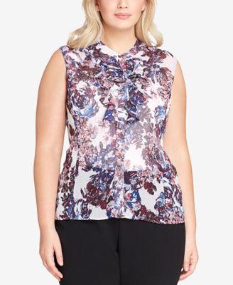 Tahari ASL - Plus Size Ruffled Blouse
