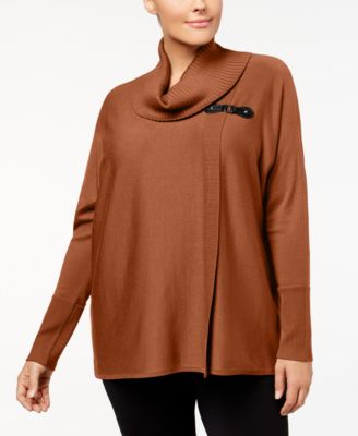 JM Collection - Plus Size Cowl-Neck Sweater
