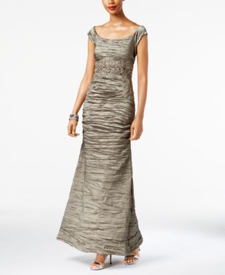 alex evening off the shoulder gown