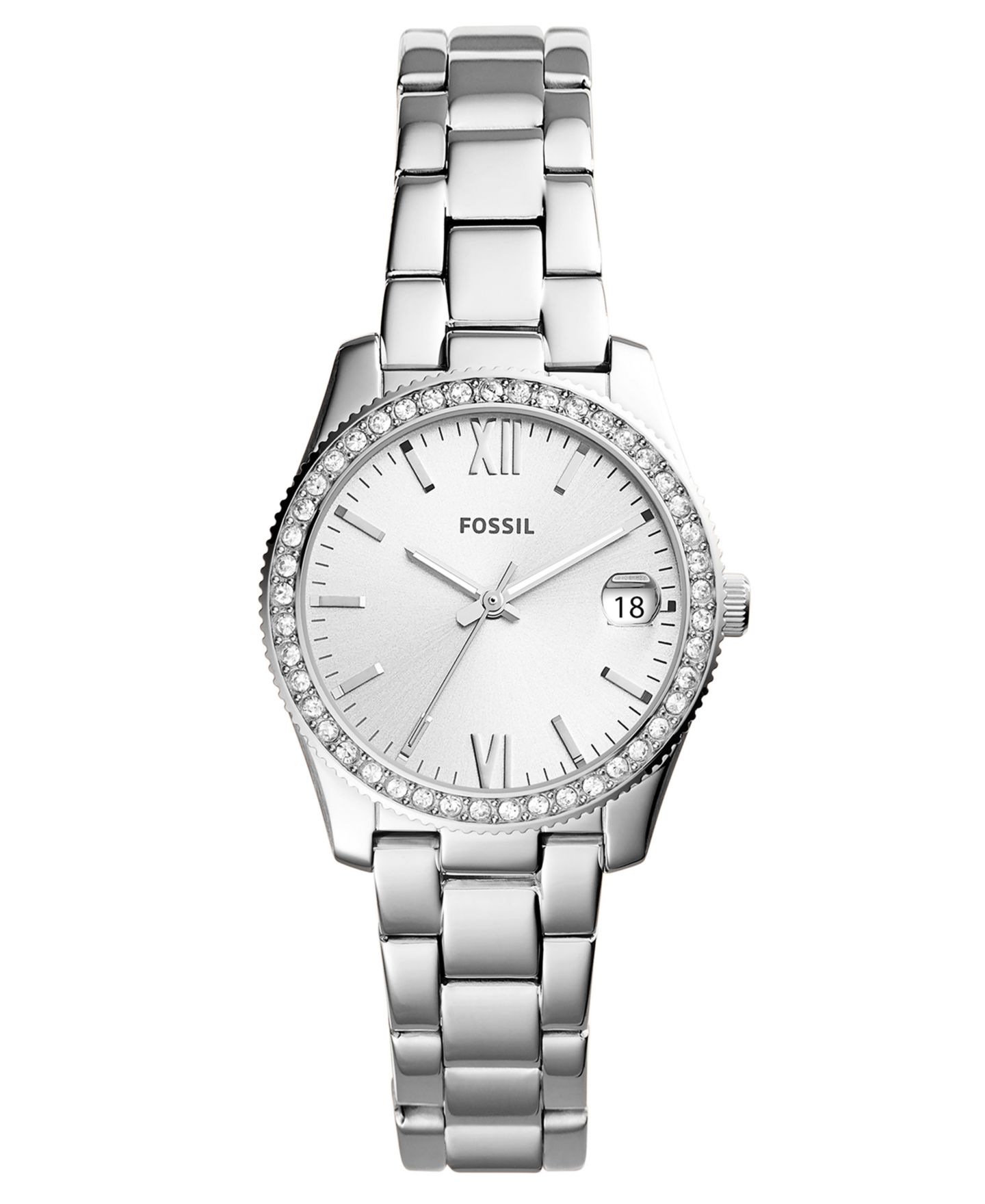 Женские часы Fossil Scarlette Stainless Steel Bracelet Watch 32mm — фото 1