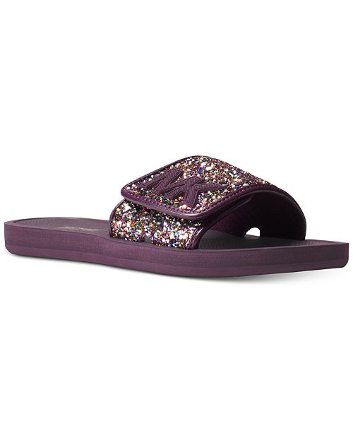 Michael Kors MK Slide Flat Sandals & Reviews - Sandals & Flip Flops - Shoes - Macy&#39;s