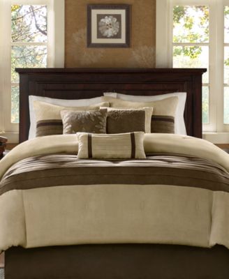 Palmer Faux-Suede 7-Pc. Comforter Sets