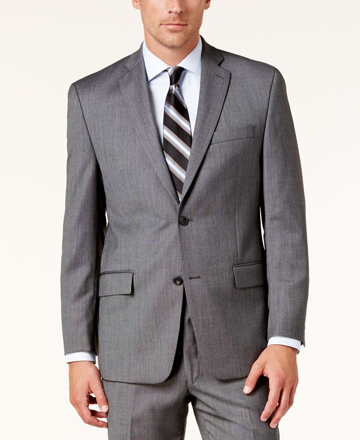 Michael Kors Men's ClassicFit Silver/Gray Birdseye Suit Macy's