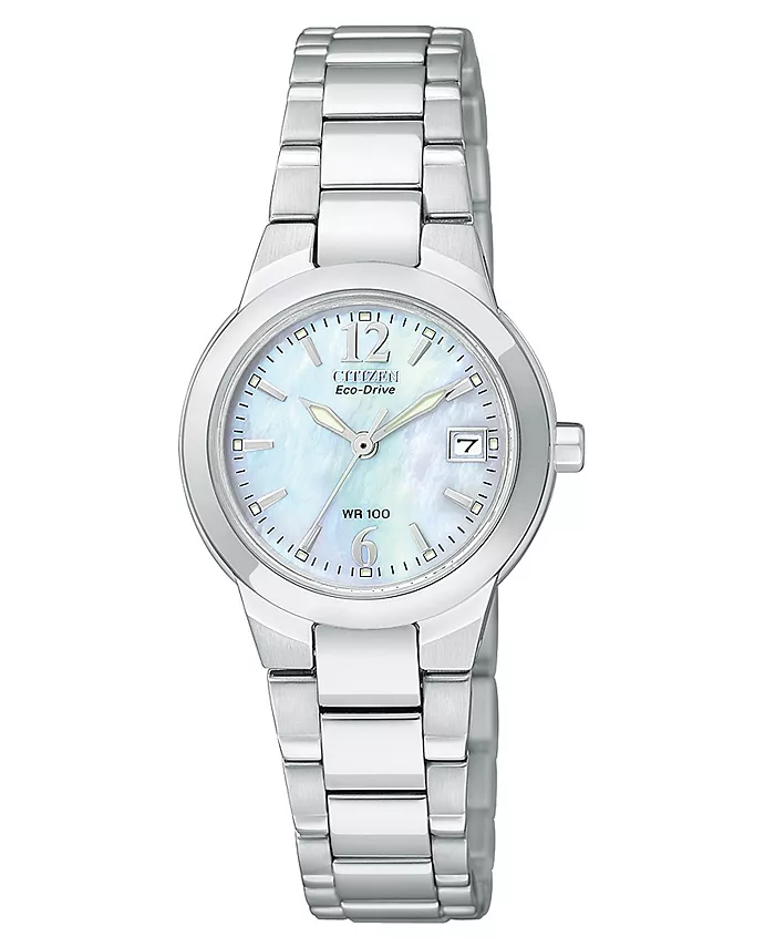 Citizen Women's Eco-Drive Sport Stainless Steel Bracelet Watch 26mm EW1670-59D
