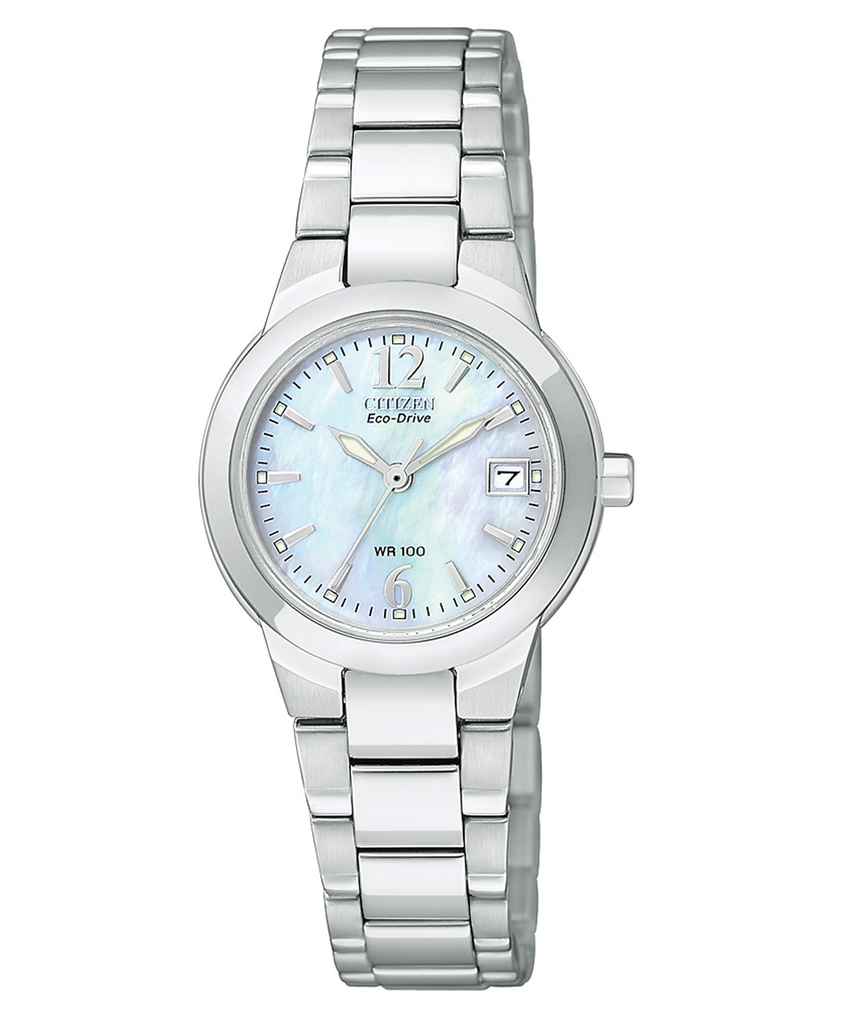 Женские часы Citizen Eco-Drive Sport 26mm на стальном браслете — фото 1